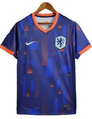 Camisa Seleção da Holanda II 24/25 - Torcedor Nike Masculina - Azul com detalhes em laranja