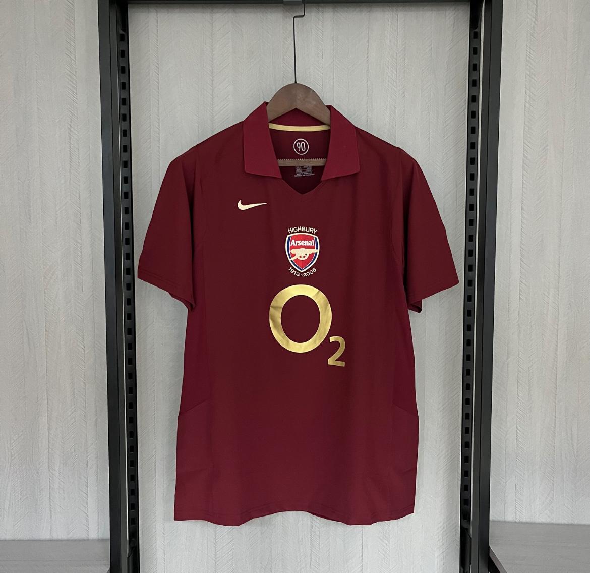 Camisa Arsenal Retrô Home 2005/2006 Torcedor Nike Masculino - Vinho