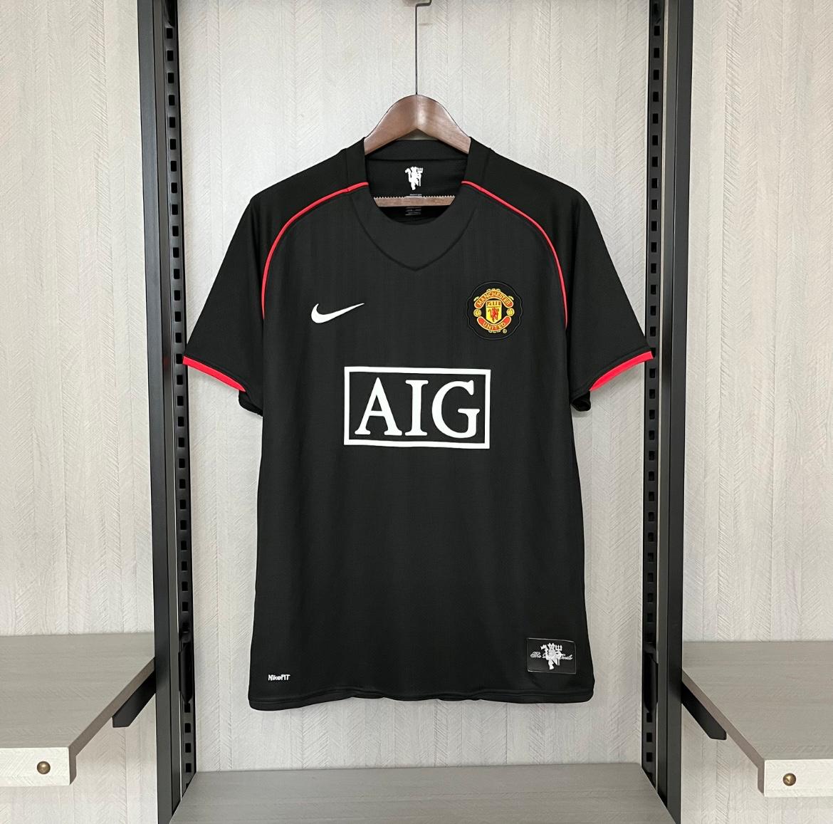 Camisa Manchester United Away 2007/2008 Torcedor Nike Masculino - Preto