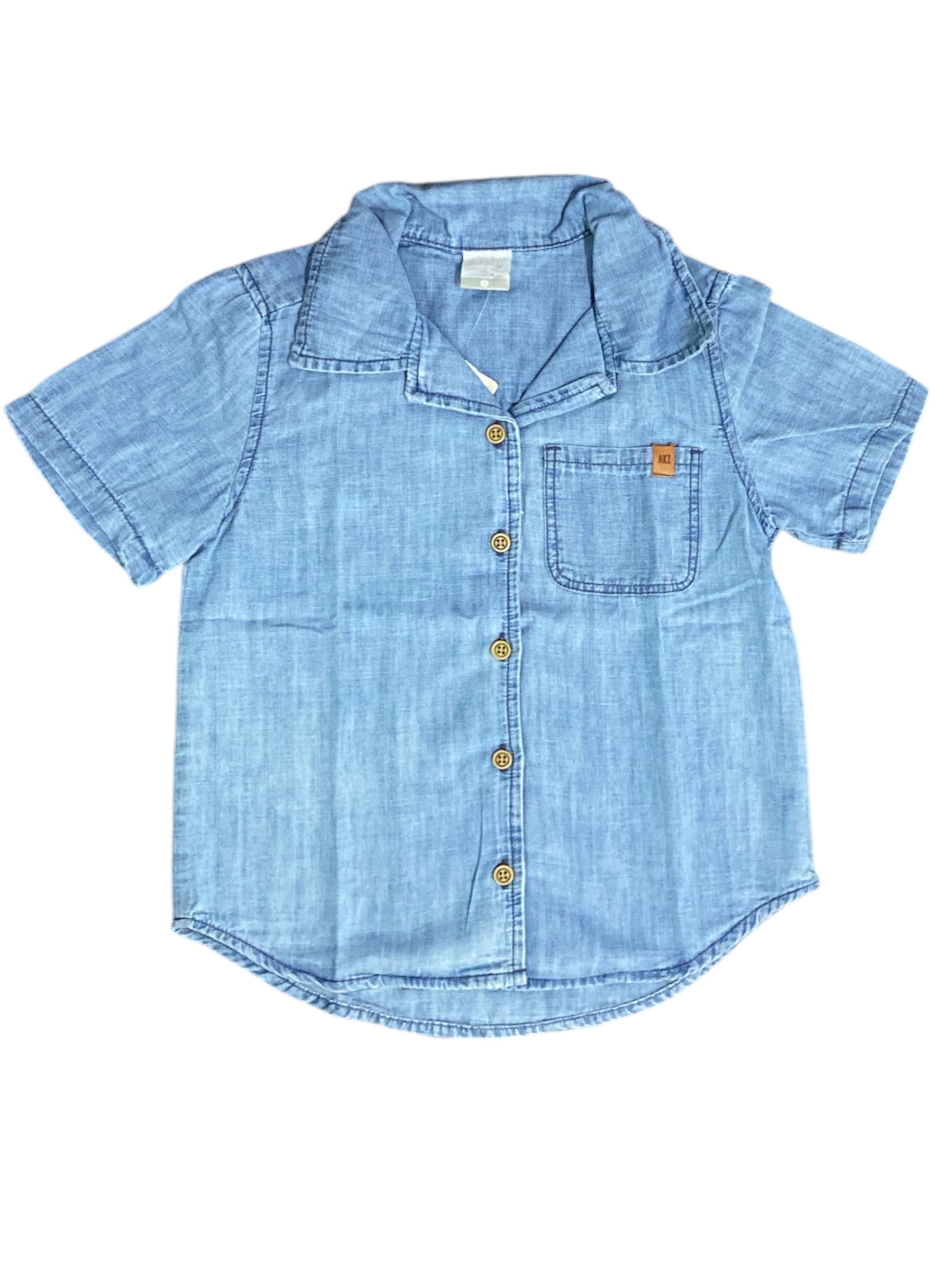 CAMISA MANGA CURTA MASC JEANS ALAKAZOO