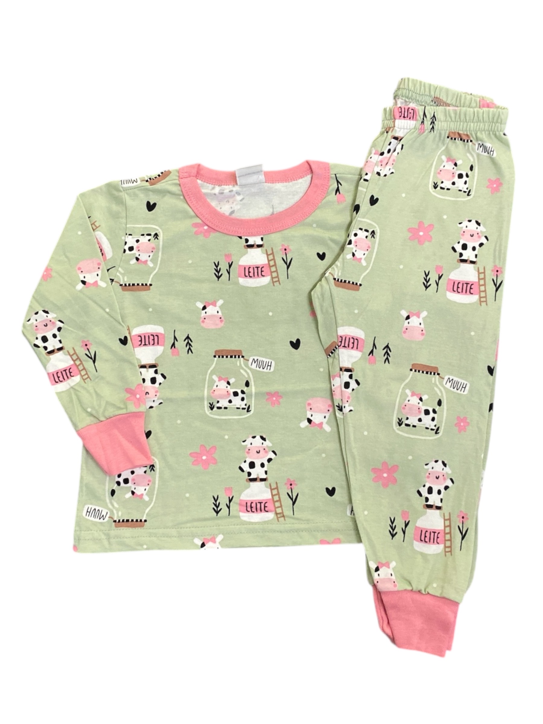 PIJAMA FEM LONGO MEIA MALHA PENTEADA ALAKAZOO