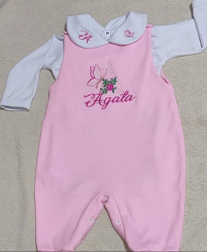 Body  gola  para bebê bordada, personalizado