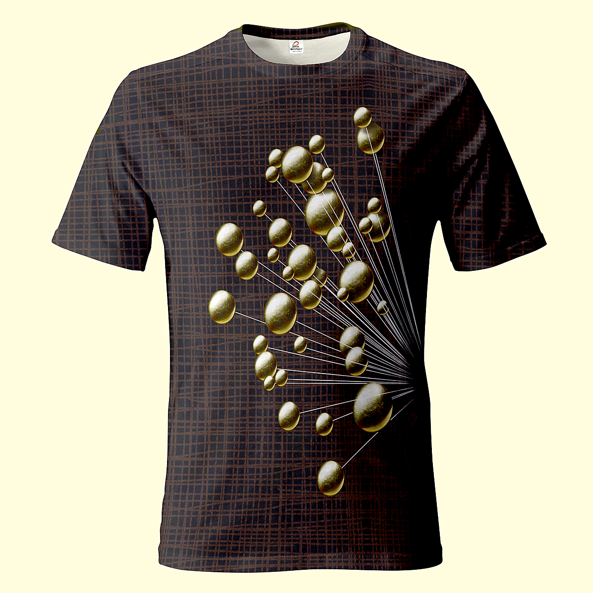Camiseta Esferas Metálicas Arte Abstrata Camisa Masculina e Blusa Feminina