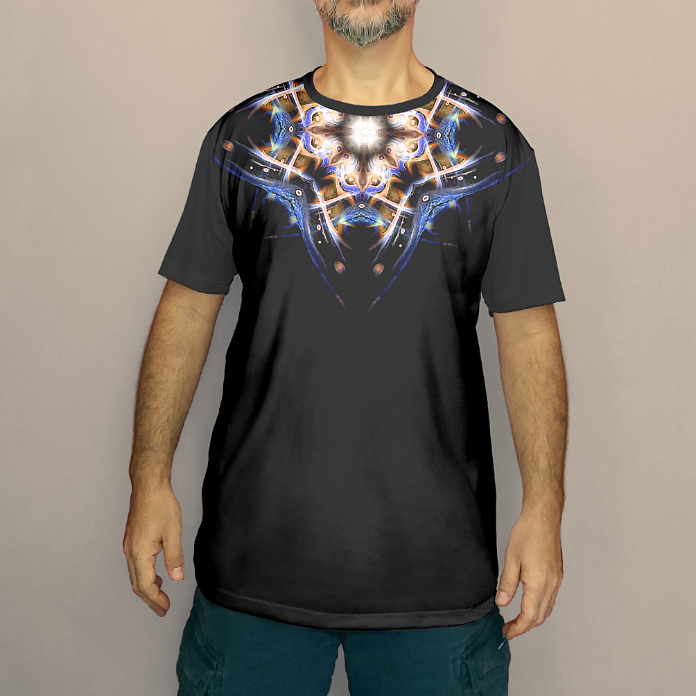 Camiseta Mandala Vitral Arte Abstrata Camisa Masculina e Blusa Feminina