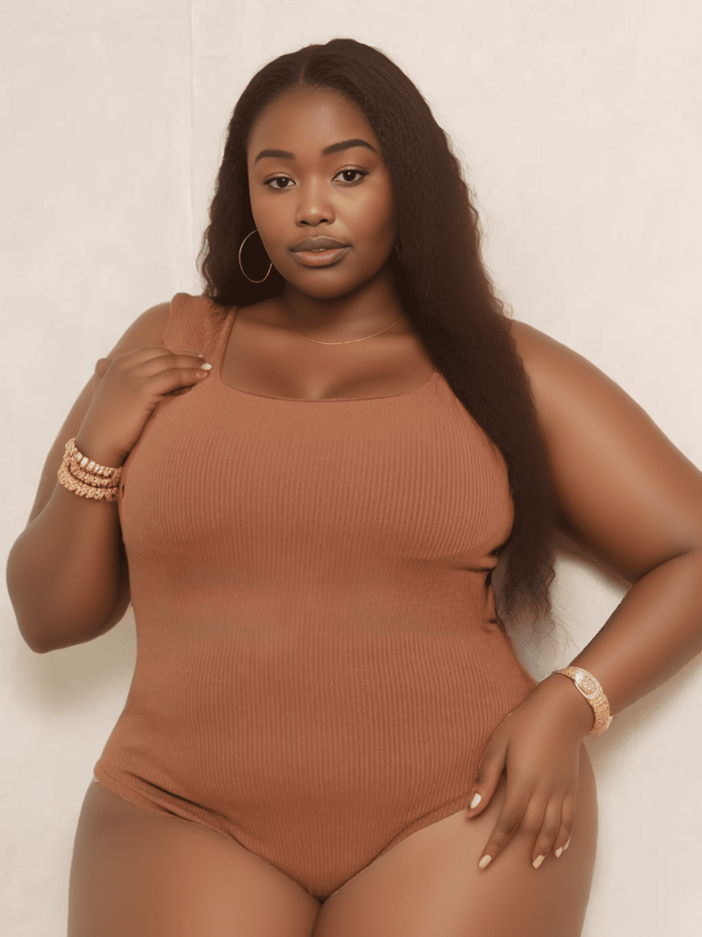 Body Feminino Regata Decote Quadrado Plus Size Com Forro Confortavel Bori com Fecho