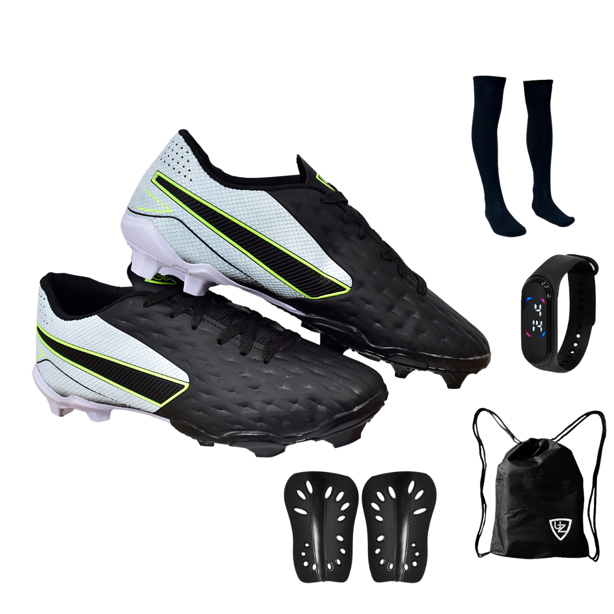 Chuteira Impactor Campo Adulto Meião Relógio Caneleira Mochila