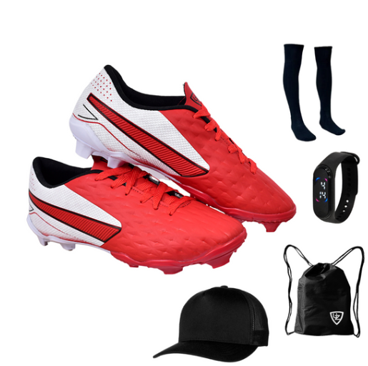 Chuteira Impactor Campo Adulto Meião Relógio Boné Mochila