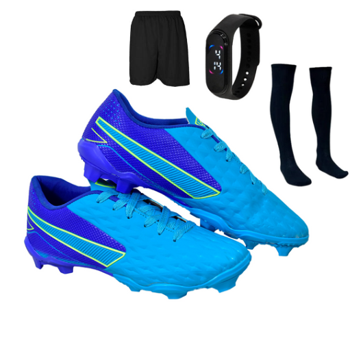 Chuteira Impactor Campo Adulto Meião Short Relógio