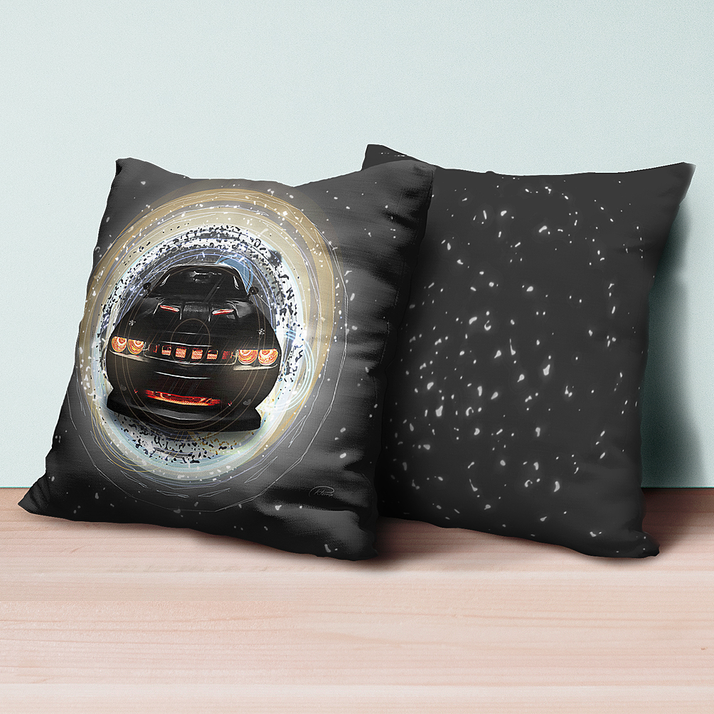 Almofada Decorativa Dodge Challenger Carro Retrô - capa com recheio
