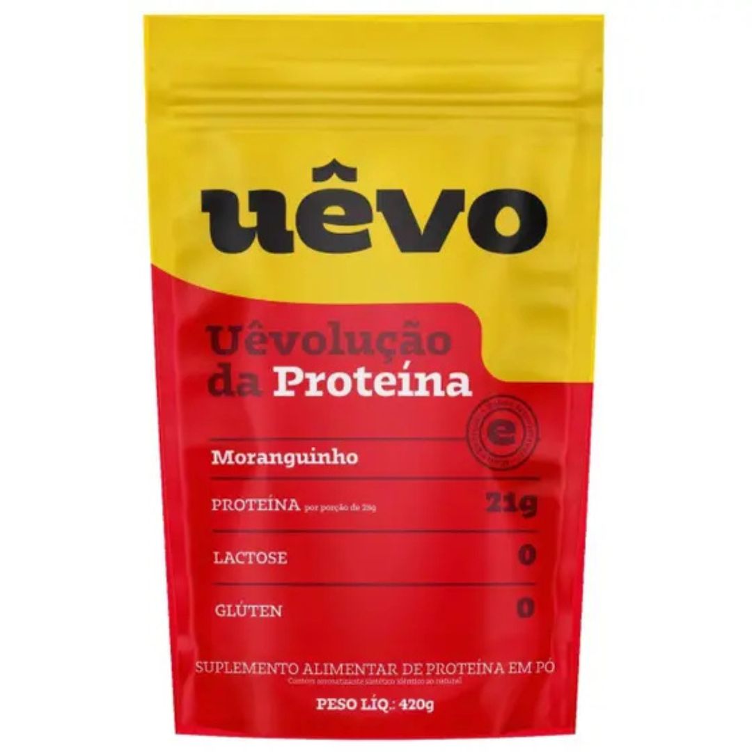 Uêvo Protein 420gr ( Whey Protein da Clara do Ovo ) ZERO LACTOSE CARBO QUASE ZER0