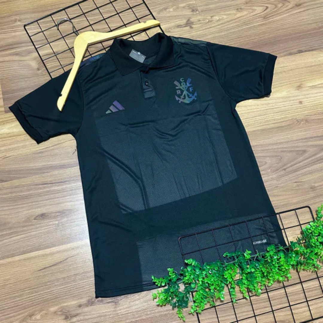 Camisa Flamengo Gola Polo Preta - Símbolo Refletivo