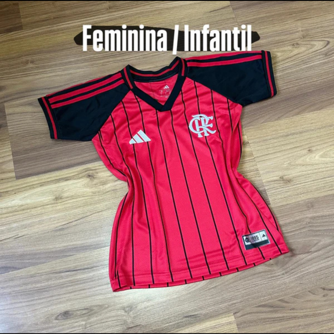 Camisa Flamengo Feminina/Infantil BasebalI - 25/26