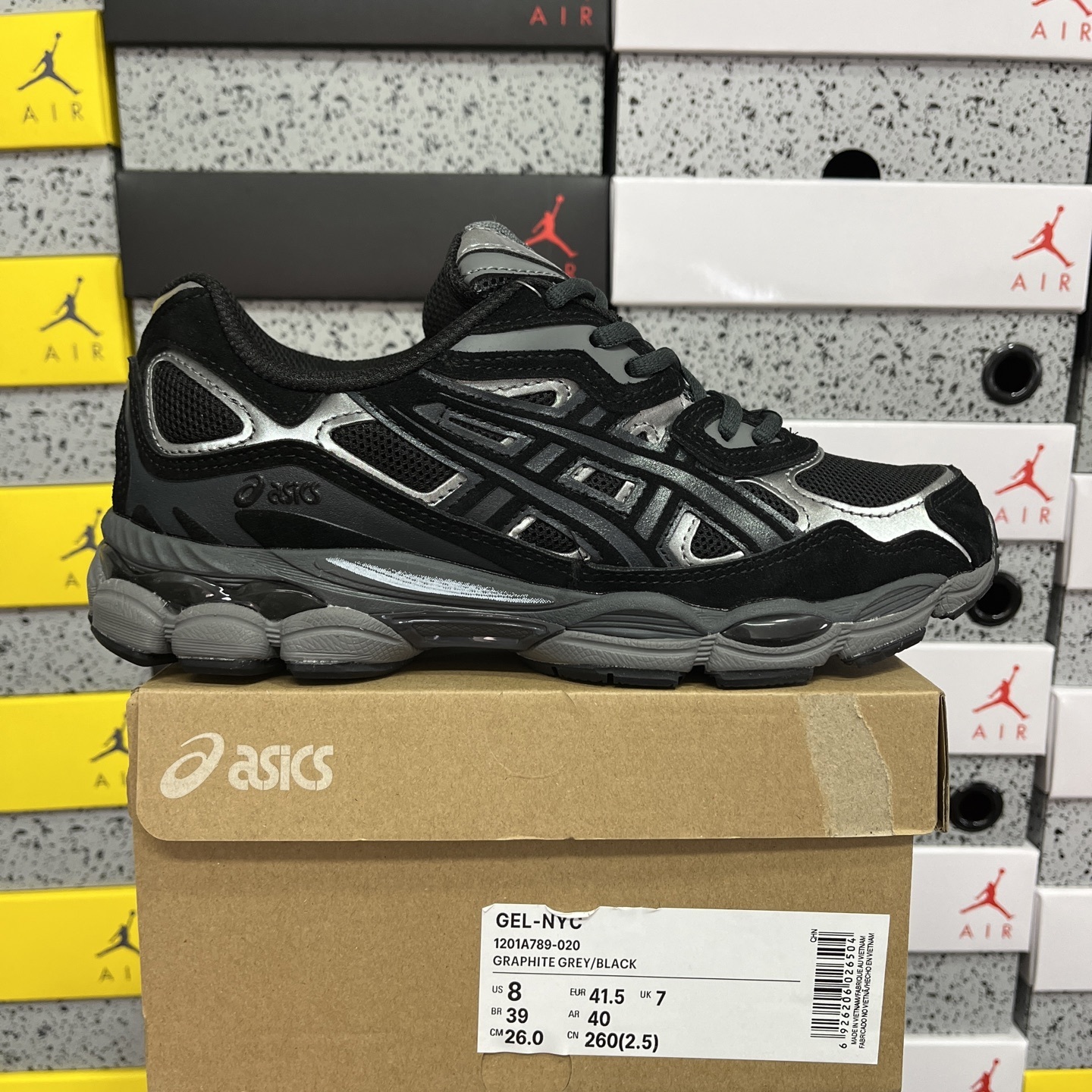 ASICS GEL NYC BLACK GRAPHITE GREY