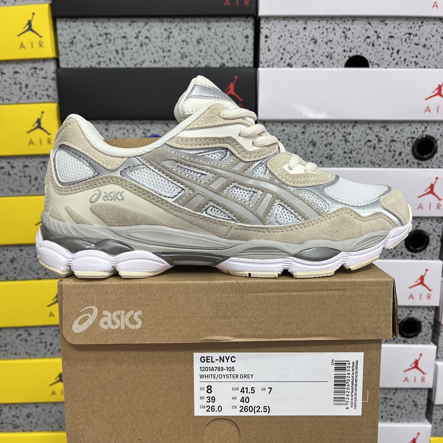 ASICS GEL NYC WHITE  OYSTER GREY