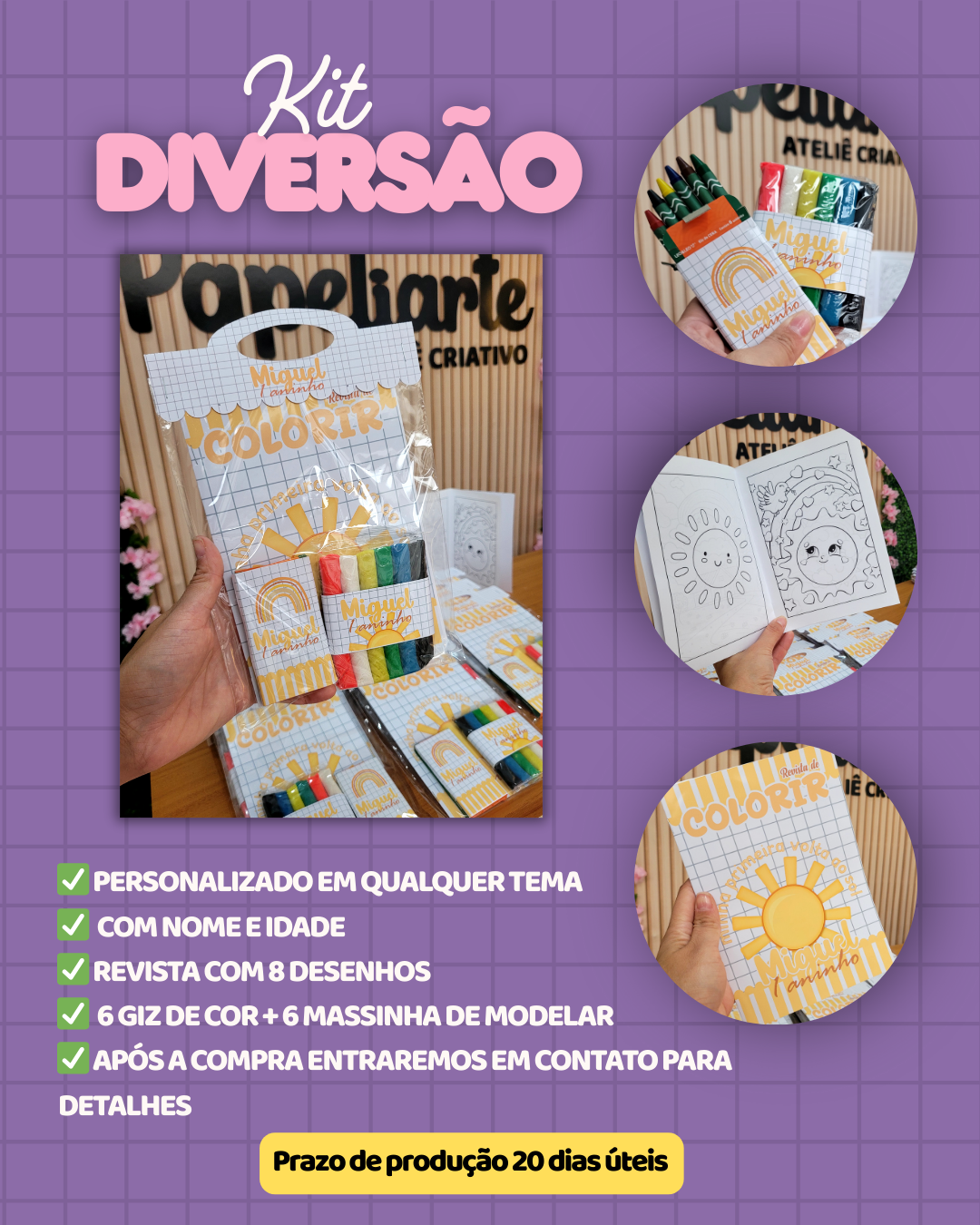 kit diversão qualquer tema