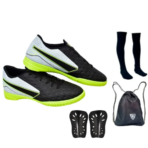 Chuteira Impactor Futsal Adulto Meião Mochila Caneleira