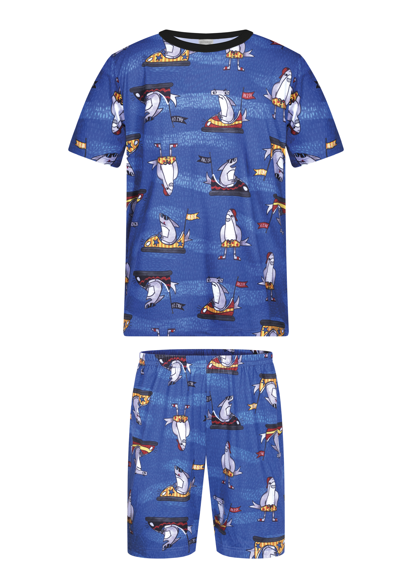 PIJAMA MALHA MODELLI SHARK AZUL ALAKAZOO