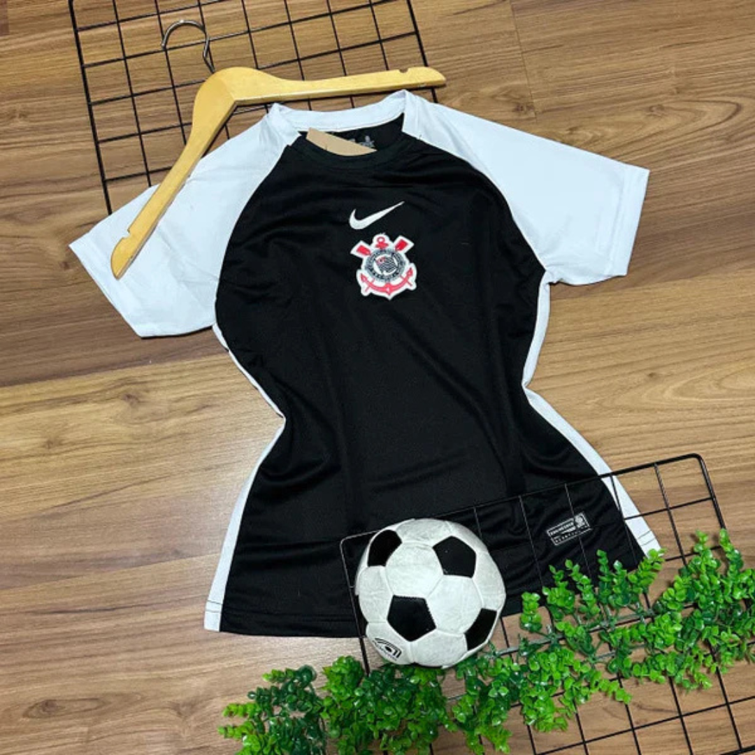 Camisa Corinthians II Preta Feminina/Infantil - 25/26