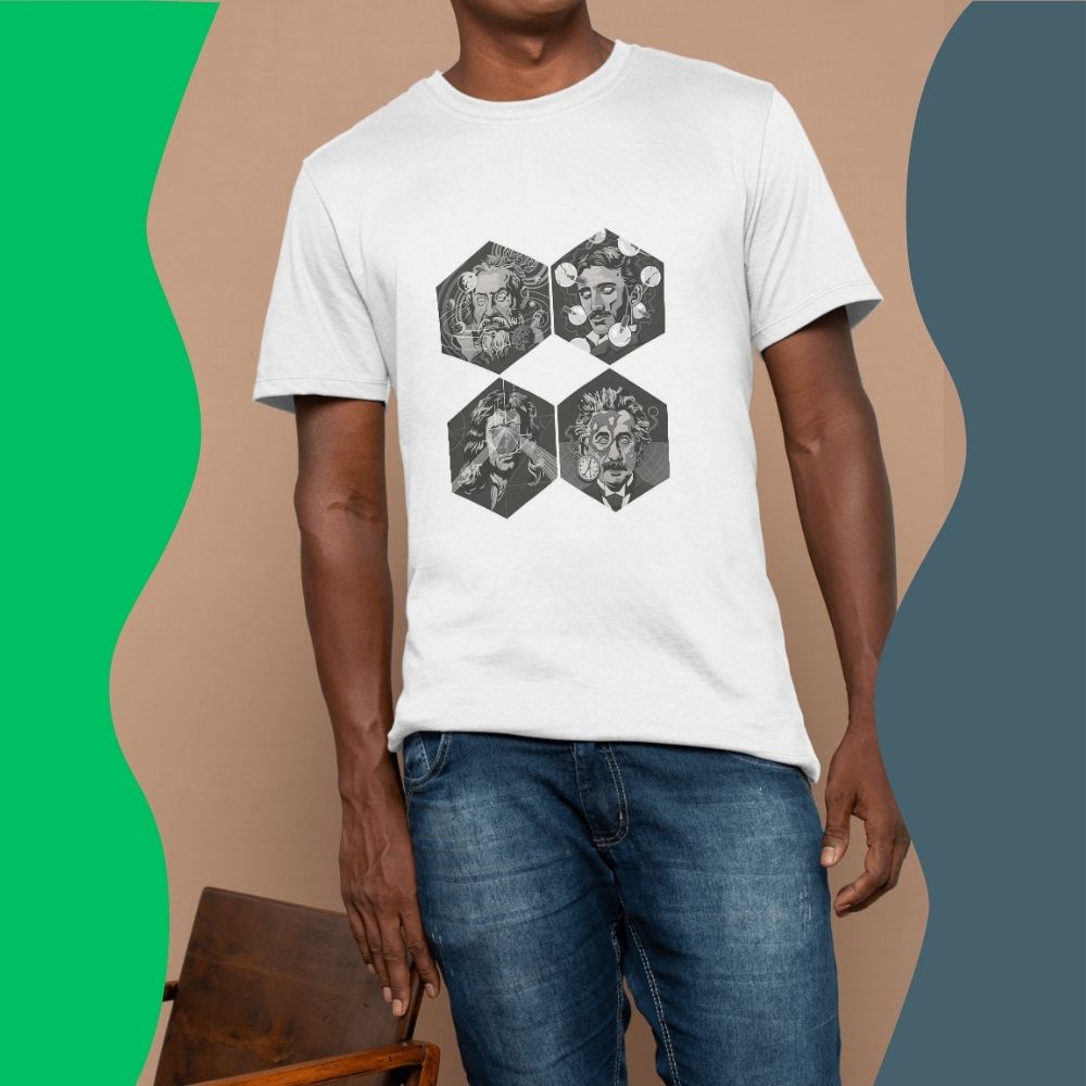 Camiseta em Algodão - Cientistas