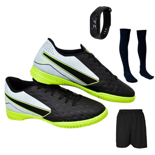 Chuteira Impactor Futsal Adulto Meião Short Relógio