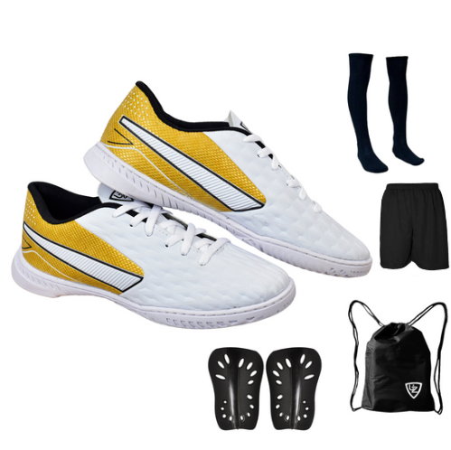 Chuteira Impactor Futsal Adulto Meião Short Mochila Caneleira