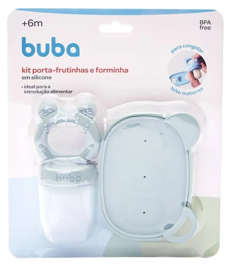KIT PORTA FRUTINHAS E FORMINHA EM SILICONE BUBA