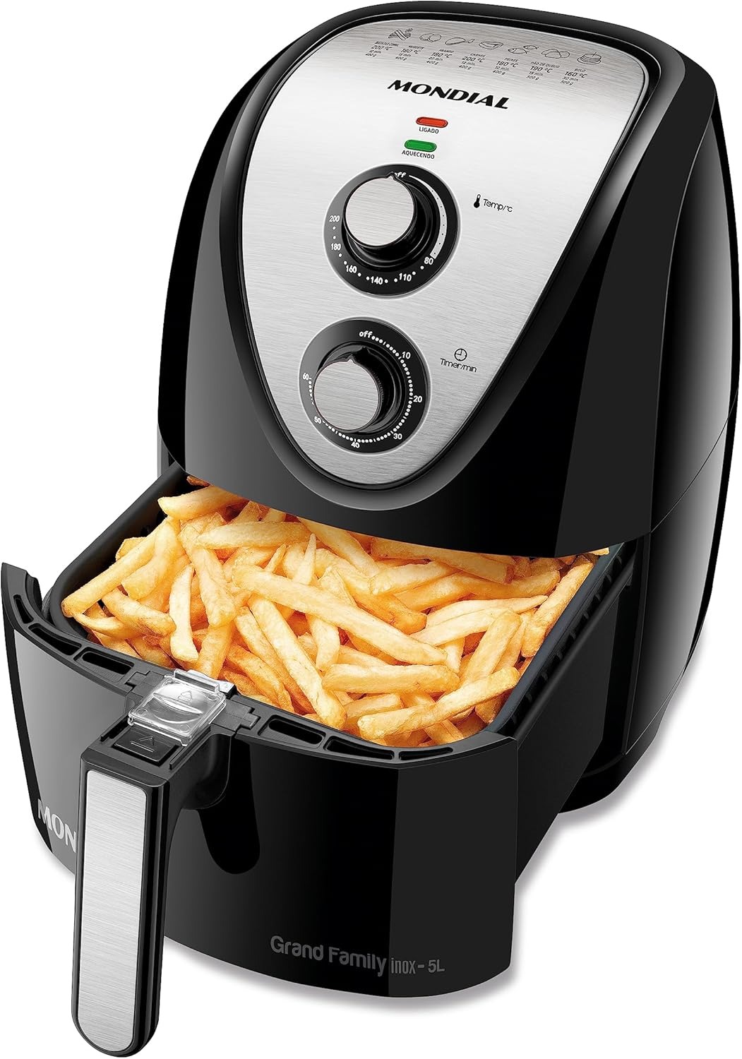 Fritadeira Sem Óleo Air Fryer 5L, Mondial Preto, 1900W, 220V