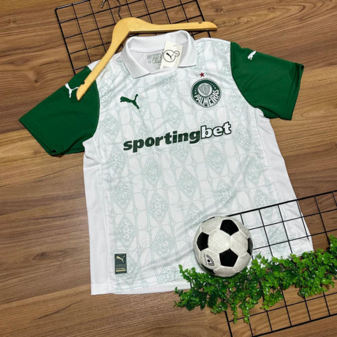 Camisas Palmeiras II Branca Gola Polo - 25/26