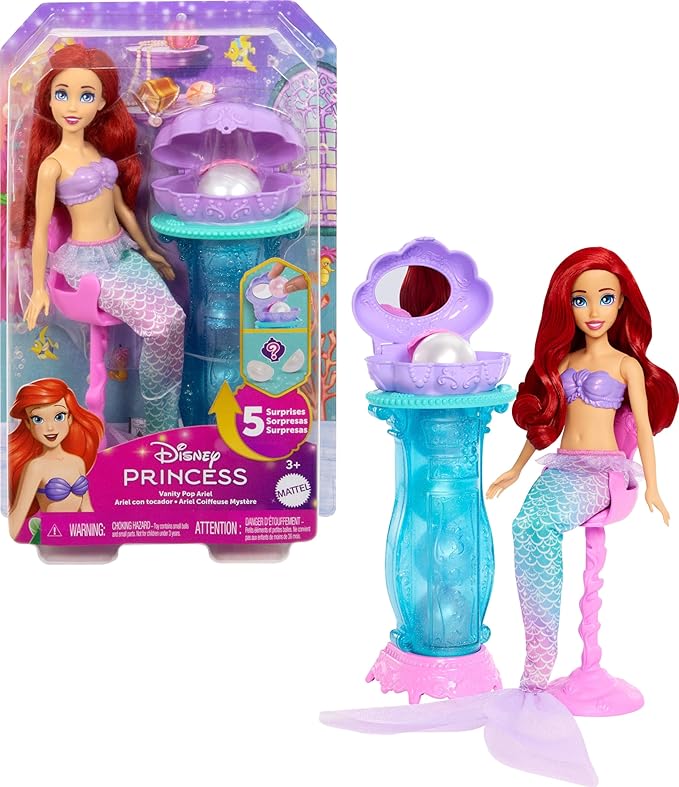 BONECA DISNEY PRINCESA ARIEL PEROLA SURPRESA MATTEL