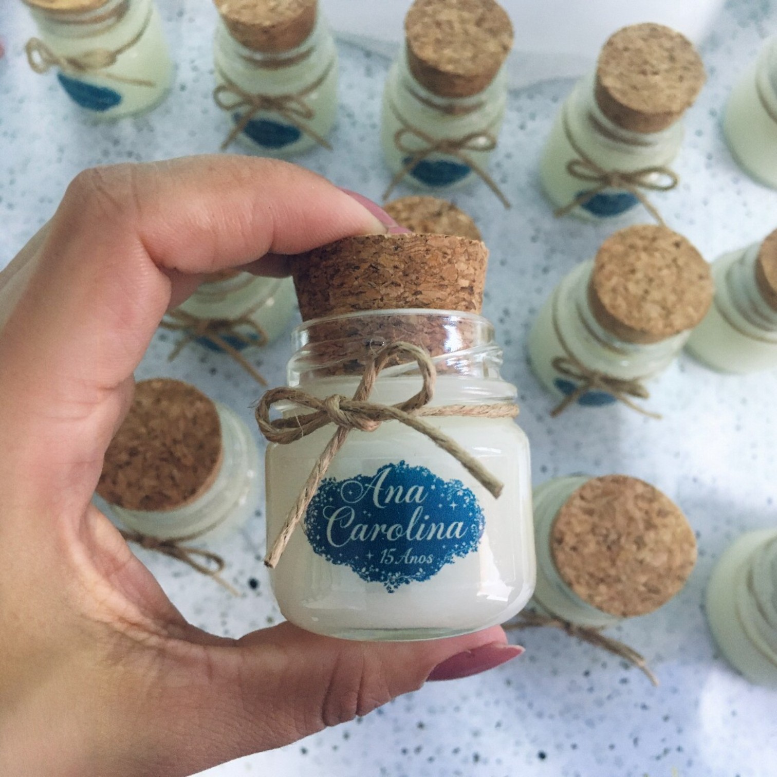 Lembrancinha Vela Perfumada 40g com Laço