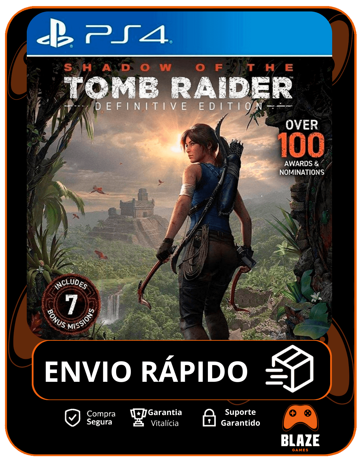 Shadow Of The Tomb Raider - PS4 - Edição Padrão - Mídia Digital