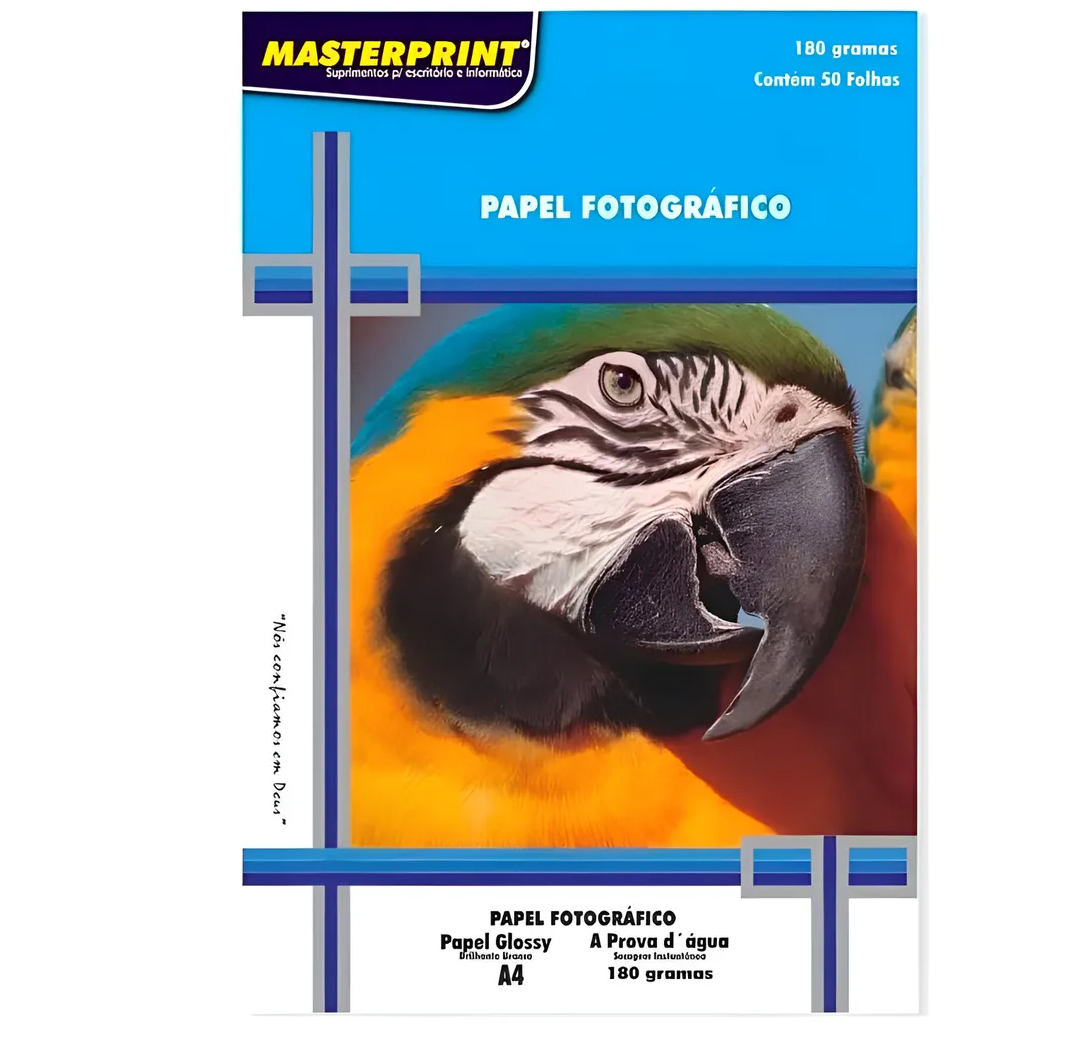 50fl Papel Fotográfico Glossy 180gr-masterprint Branco