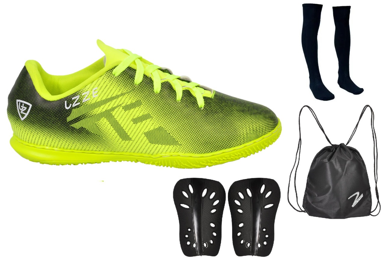 Chuteira UZ Futsal Adulto Meião Mochila Caneleira