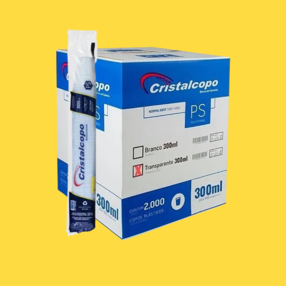 Caixa Copo 300ml Cristalcopo