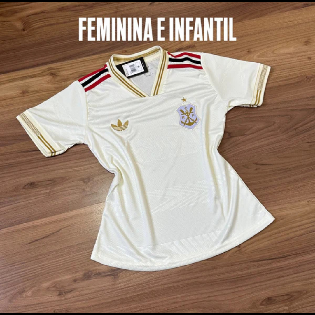 Camisa Flamengo Feminina/Infantil Bege III - 25/26