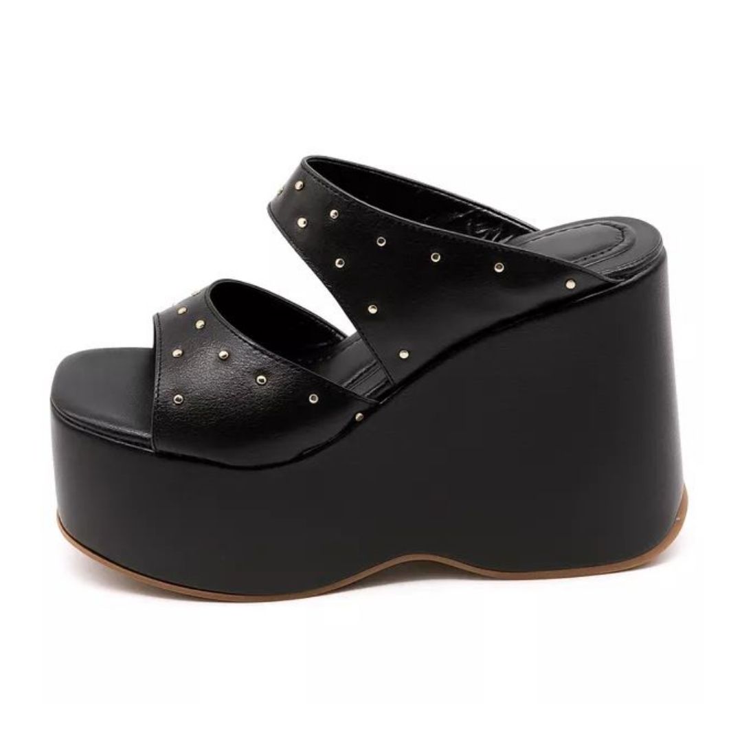 TAMANCO FEMININO ANABELA PLATAFORMA 182179 - PRETO