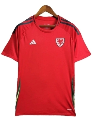 Camisa País de Gales I 24/25 - Torcedor Adidas Masculina - Vermelha