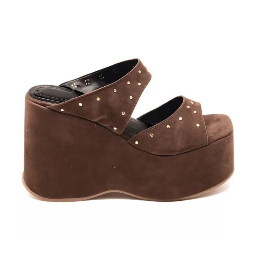 TAMANCO FEMININO ANABELA PLATAFORMA 182179 - MARROM