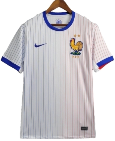Camisa Seleção da França II 24/25 - Torcedor Nike Masculina - Branca com detalhes em azul e vermelho