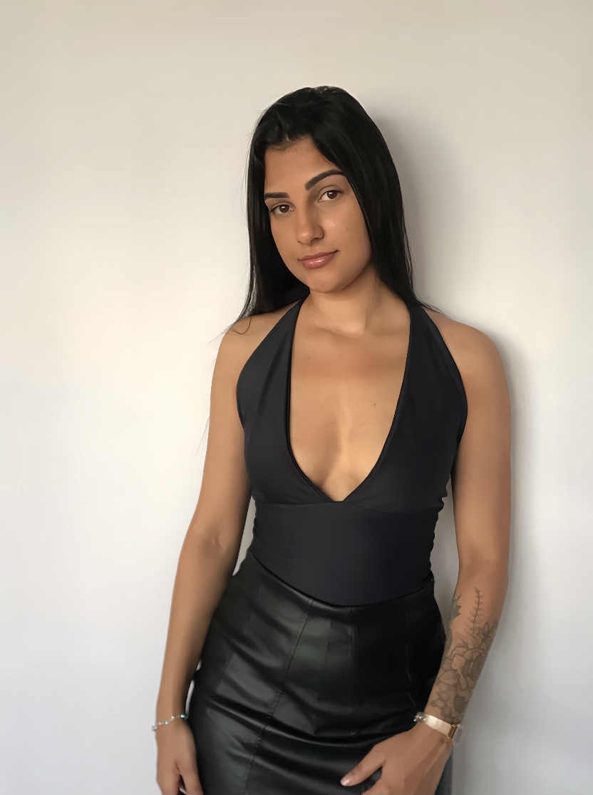 Top Halter Decotado camada dupla (peça artesanal)