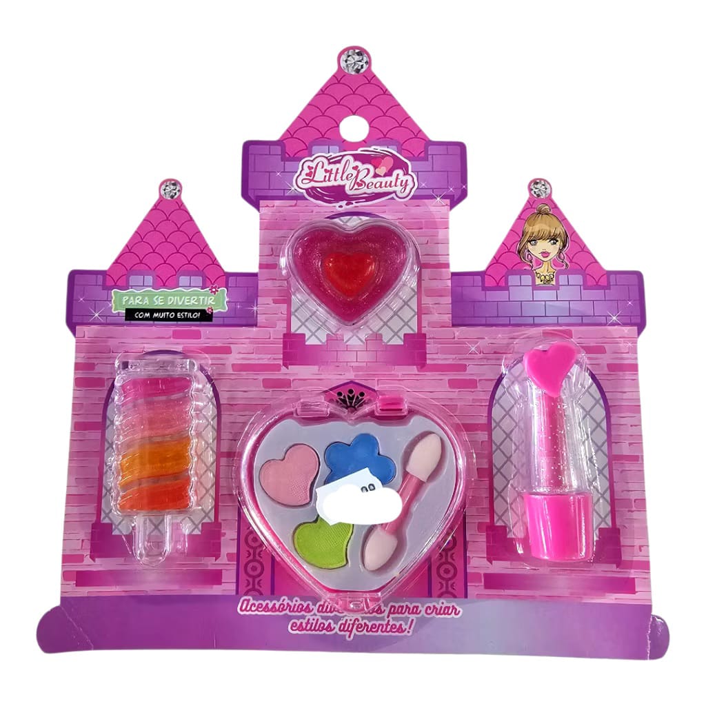 kit maquiagem infantil castelo