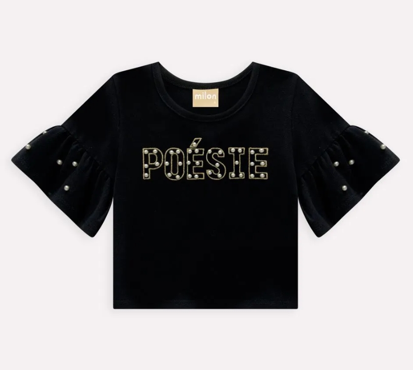 BLUSA FEMININA PRETO 3 19 4005 MILON