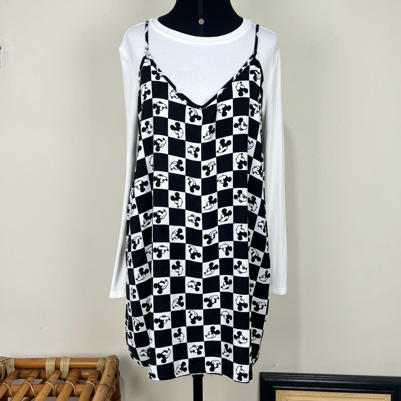 (G) Conjunto blusa e vestido em viscose mickey