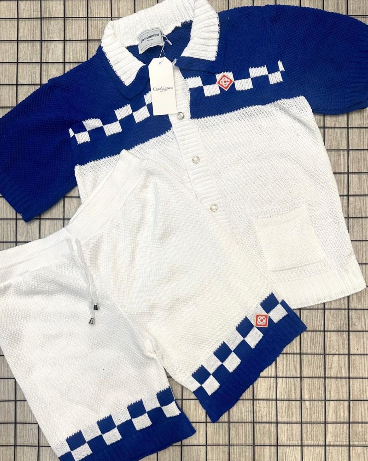 Conjunto Casa Blanca Azul/Branco