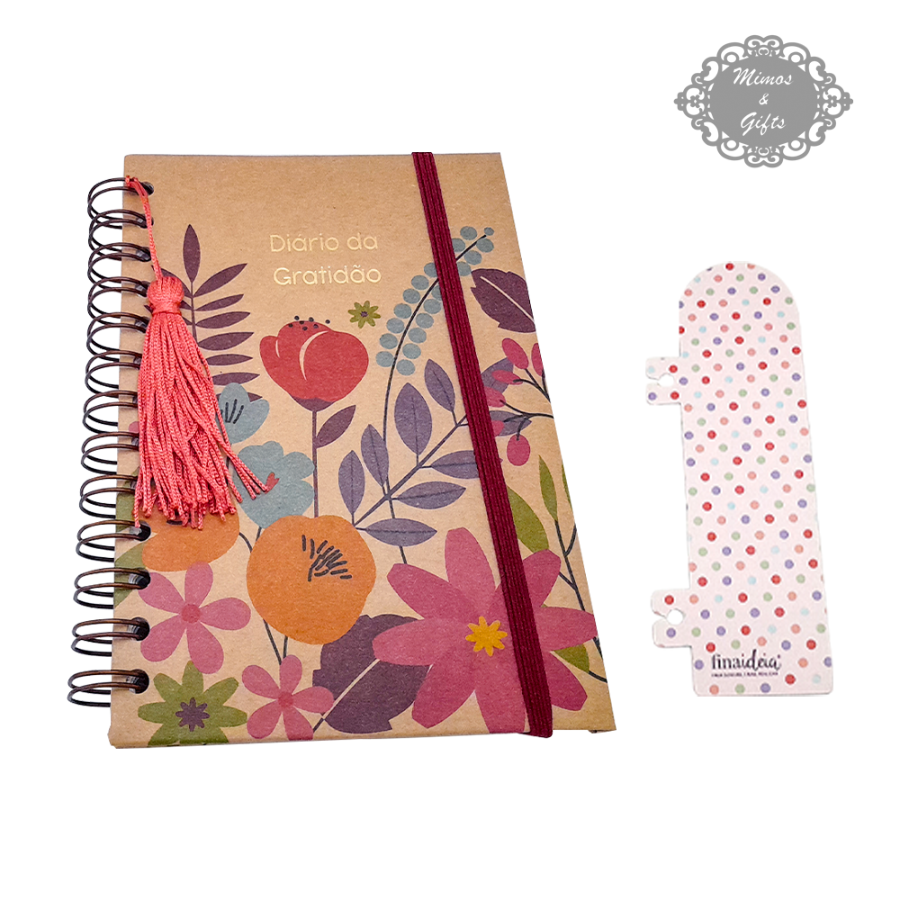 Diário da Gratidão Floral Kraft