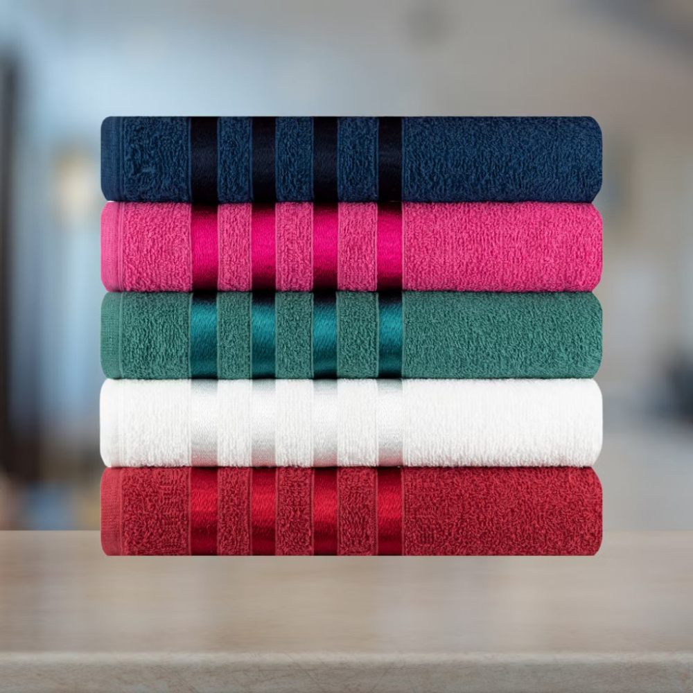 Kit 5 Toalhas de Rosto Ônix 100% Algodão 45x70cm Alta Absorção e Brilho Premium