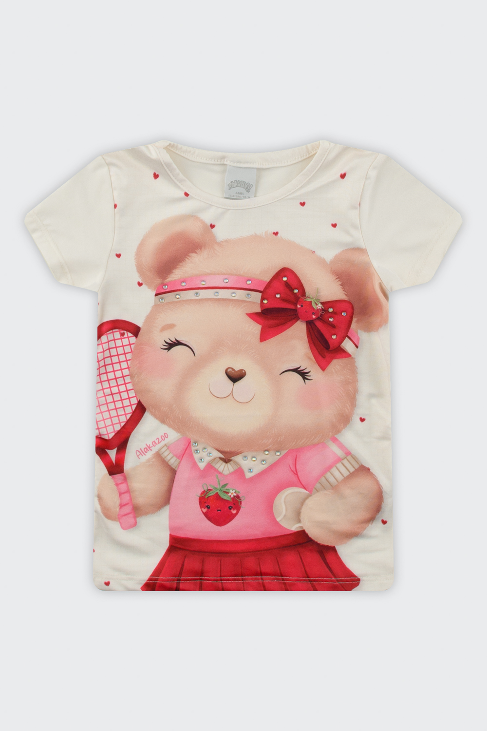 Blusa Infantil Menina em Malha Modelli Alakazoo Vermelho