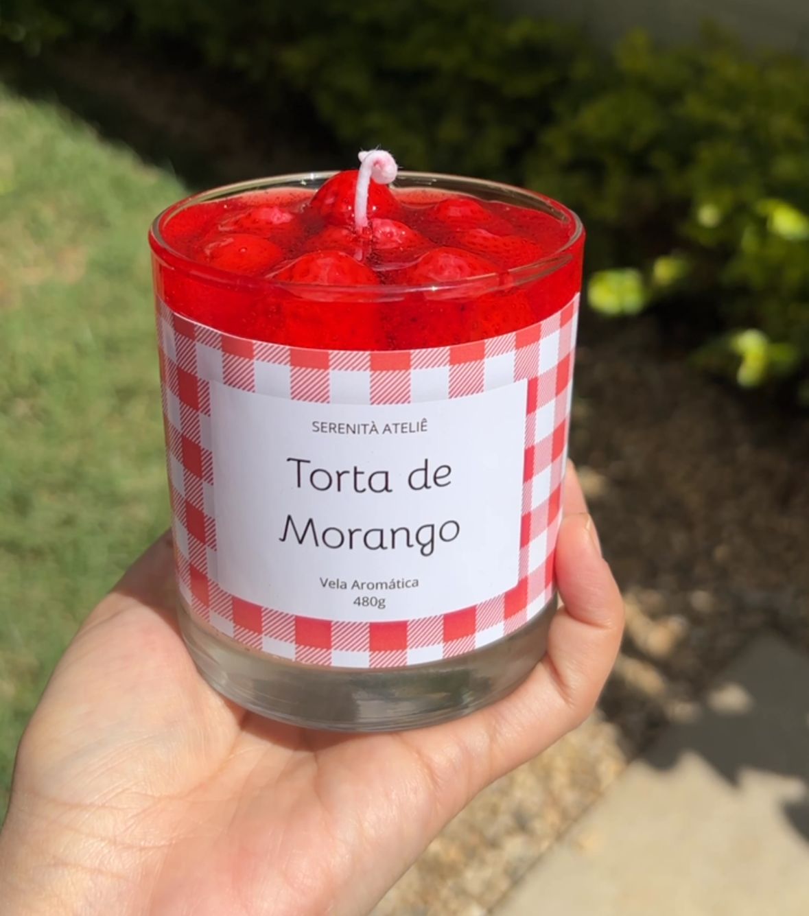Vela Torta de Morango - 480g