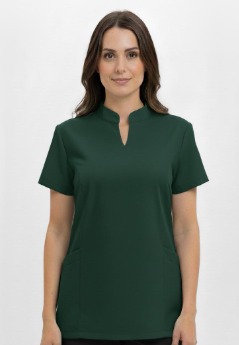 Blusa (Scrub) - Gola Padre - Feminina - Verde Escuro