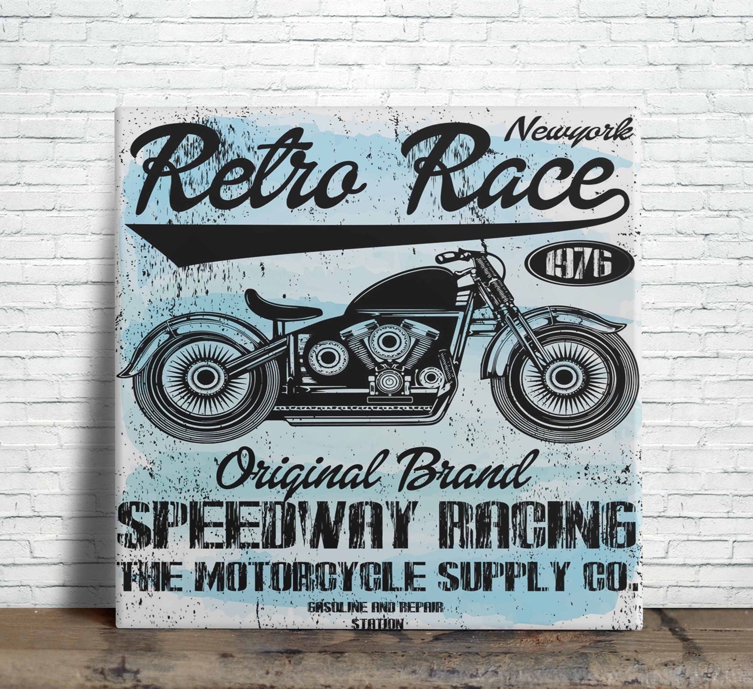 Azulejo Decoração Moto Vintage Retrô Garagem